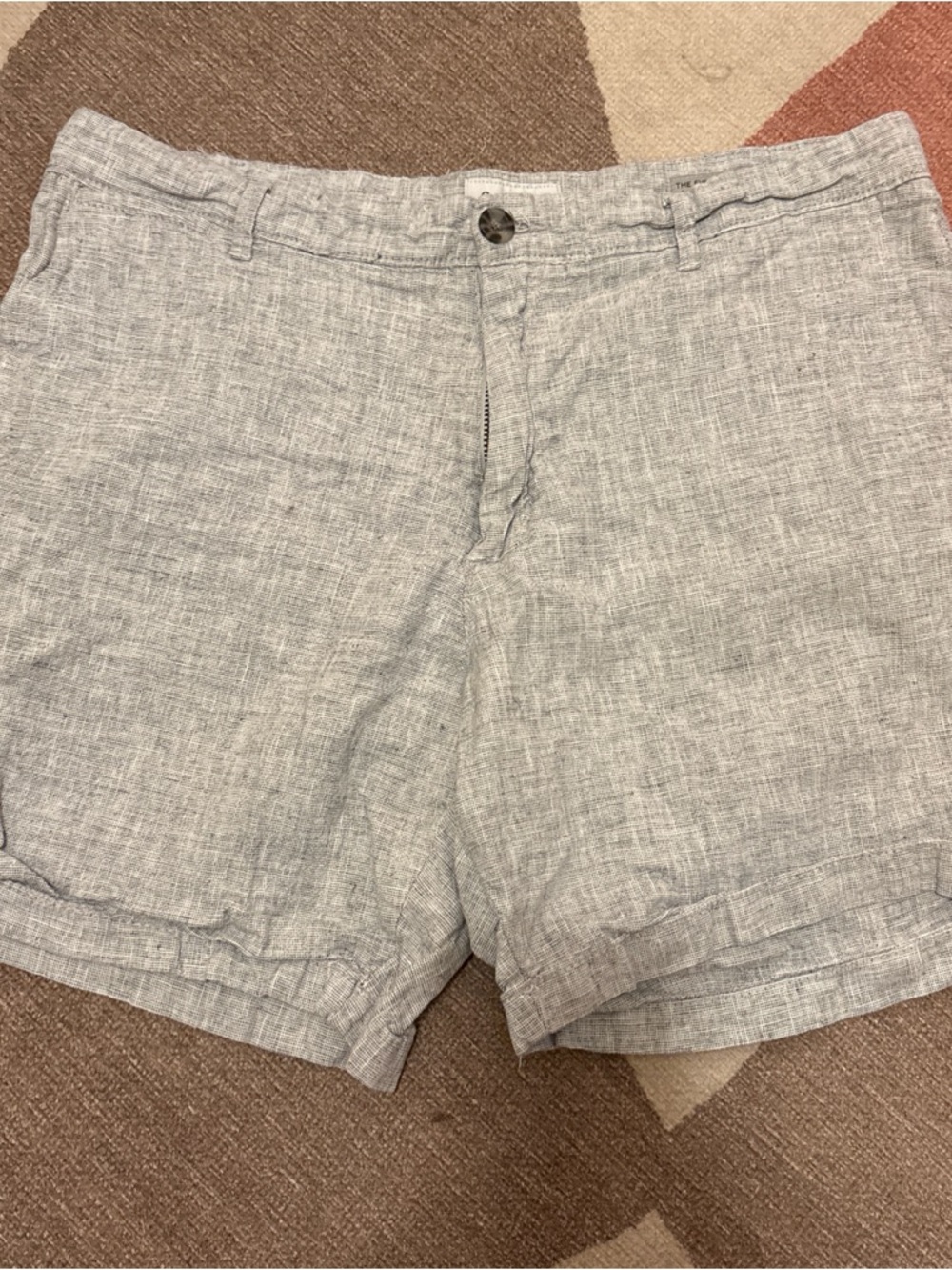 Goodfellow & Co Light Gray Flat-Front Linen-Blend Shorts